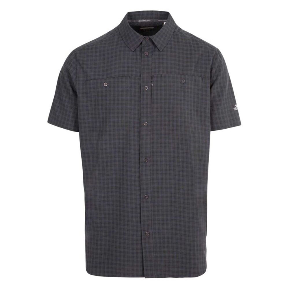 Trespass Mens Gilcrux Short-Sleeved Shirt / Dark Grey